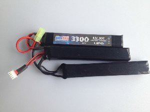 АКБ BlueMAX 11.1V Lipo 3300mAh 20C triple 3x (19x21x128) М-серия цевье, приклад